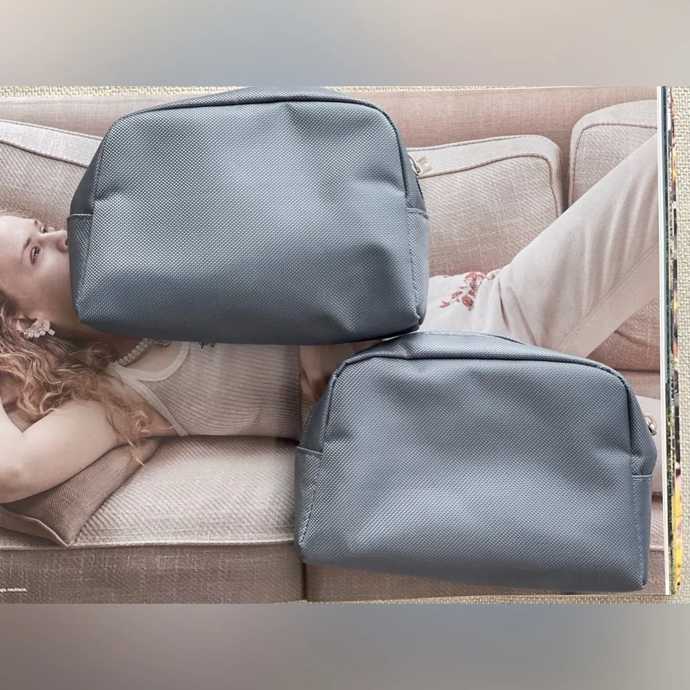 New Tumi For Delta Lined Cosmetic/Toiletry Bag/Pouch In Gray
